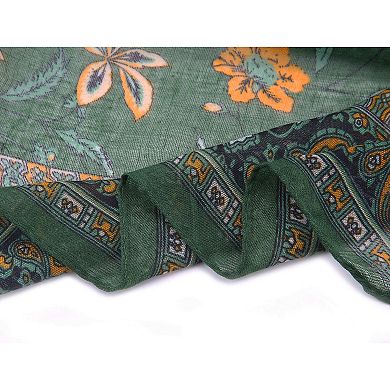 Women's Large Polyester Scarves Beach Shawl Vintage Wrap