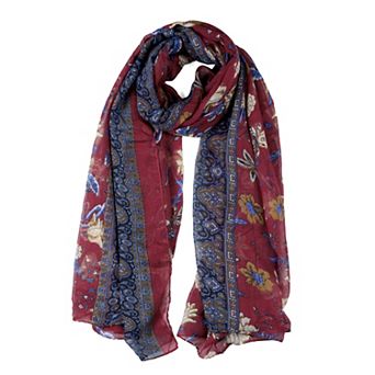 Women's Large Polyester Scarves Beach Shawl Vintage Wrap