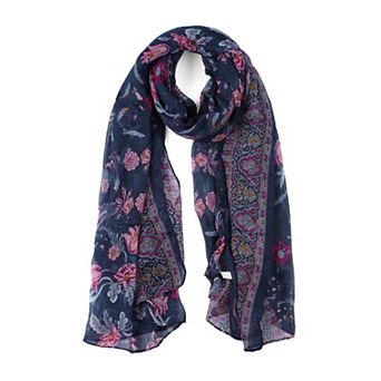 Women's Large Polyester Scarves Beach Shawl Vintage Wrap