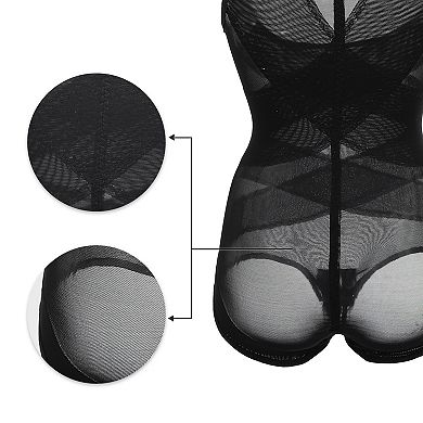 Women Shapewear Tummy Control Full Body Shaper Slimmer Mesh Belt