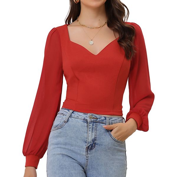 トップス KAVAL Round neck blouse トップス KAVAL Round neck blouse Womens Elegant Puff Long Sleeve