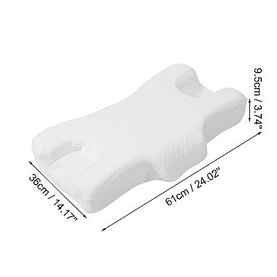 Memory Foam Pillow For Neck And Shoulder Pain Ease Support Air Cotton White