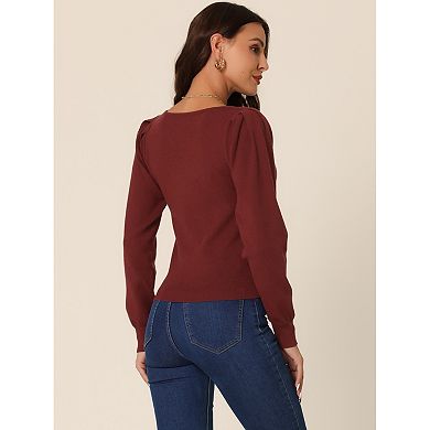 Black And White UVN Striped Sweater For Women Side Split Knit - Technical View