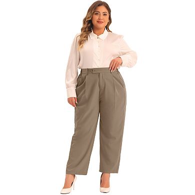 Plus Size Pants For Women High Elastic Waisted In The Back Business ...