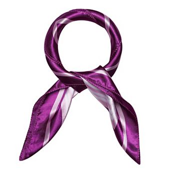 Women's Polka Dots Print Square Scarves Neck Scarf Shawl Purple NO SIZE