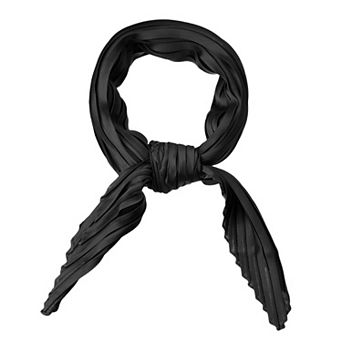 Women's Pleated Rhombus Head Scarf Wrap Scarves Neckerchief Bandana