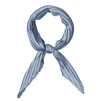 Women's Pleated Rhombus Head Scarf Wrap Scarves Neckerchief Bandana