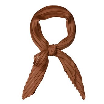Women's Pleated Rhombus Head Scarf Wrap Scarves Neckerchief Bandana