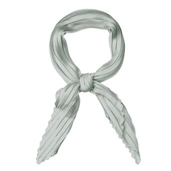 Women's Pleated Rhombus Head Scarf Wrap Scarves Neckerchief Bandana
