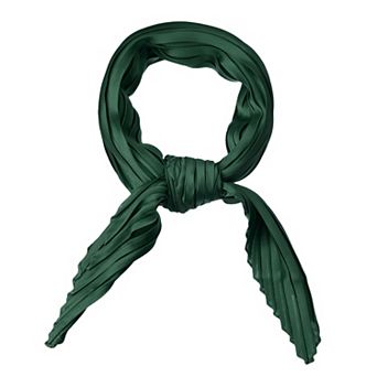 Women's Pleated Rhombus Head Scarf Wrap Scarves Neckerchief Bandana