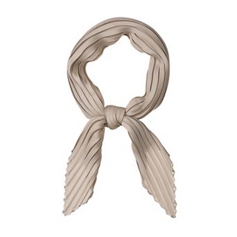 Women's Pleated Rhombus Head Scarf Wrap Scarves Neckerchief Bandana