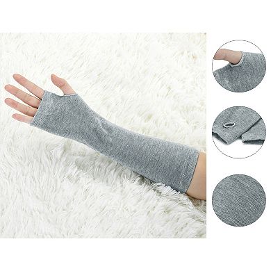Women's Elastic Fingerless Elbow Length Arm Warmers Gloves