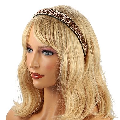 Rhinestone Headband, Rhinestone Headband For Women,1.0 Inch Wide