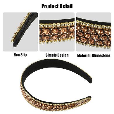 Rhinestone Headband, Rhinestone Headband For Women,1.0 Inch Wide