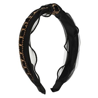 1 pc Women Knotted Headbands Fashion Metal Chain Knotted Headbands Gold Tone
