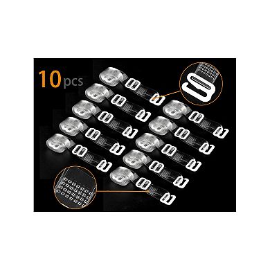 Women's Transparent Strapless Invisible Bra Shoulder Strap 5 Pairs Width 2/5"