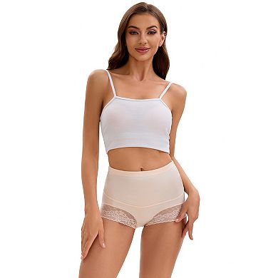 Women's High Waisted Lace Brief Shapewear Hip Lifter Tummy Control Panties Bodyshaper