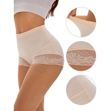 Women's High Waisted Lace Brief Shapewear Hip Lifter Tummy Control Panties Bodyshaper