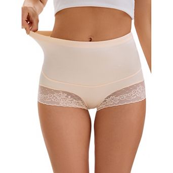 Women's High Waisted Lace Brief Shapewear Hip Lifter Tummy Control Panties Bodyshaper