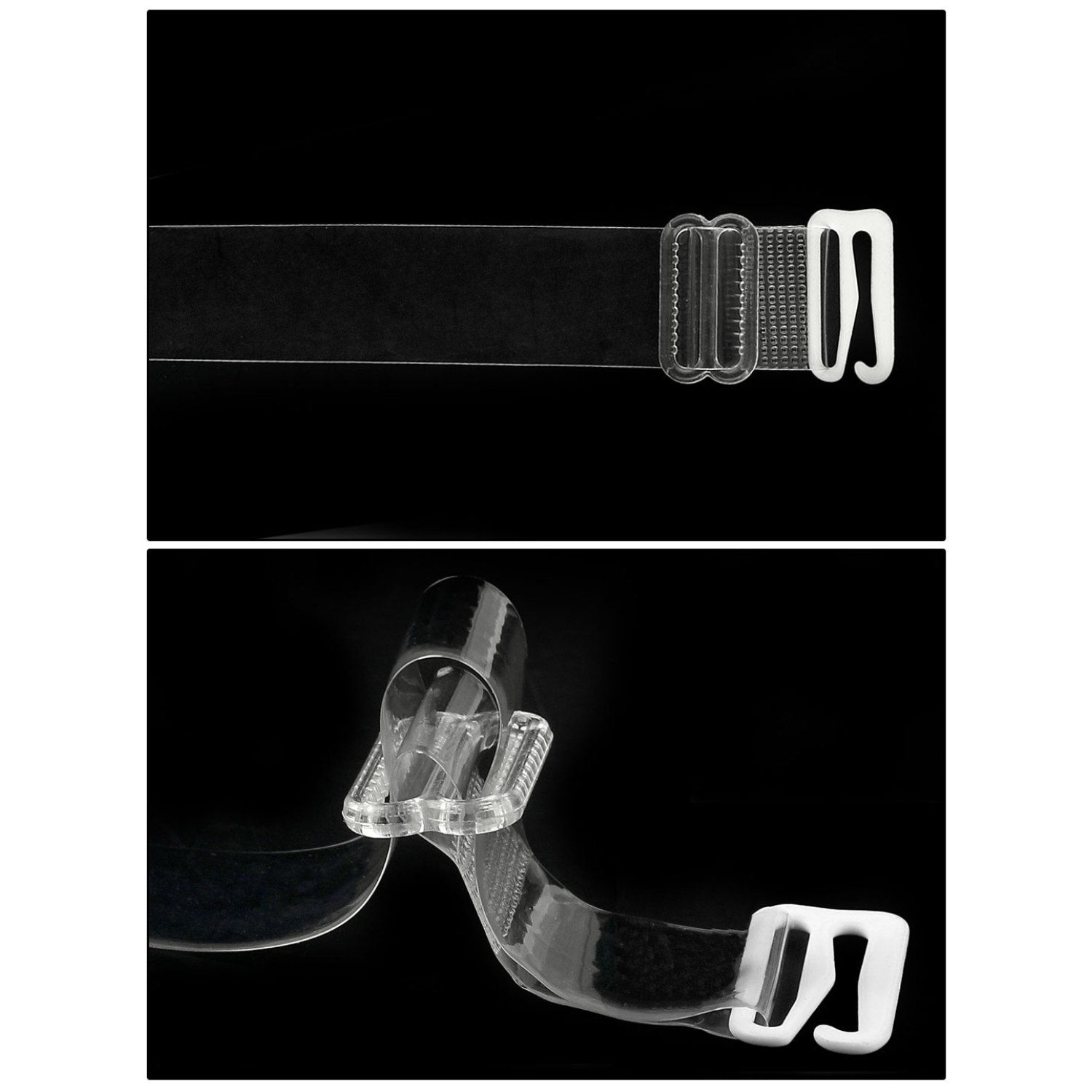 Clear Bra Straps, 3 Pairs Shoulder Strap + 1Pc Clear Back