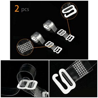 Women's Non-slip Clear Bra Strap Replacement Invisible Shoulder Straps 1 Pair Width 3/4"