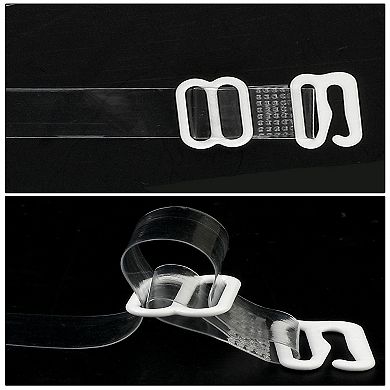 Women's Non-slip Clear Bra Strap Replacement Invisible Shoulder Straps 1 Pair Width 3/4"