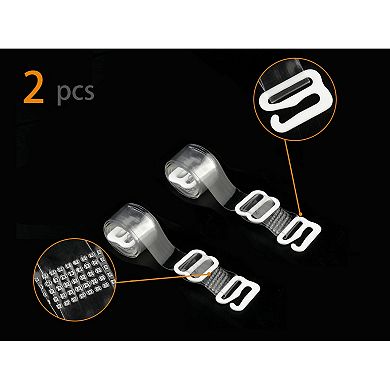 Women's Non-slip Clear Bra Strap Replacement Invisible Shoulder Straps 1 Pair Width 3/4"