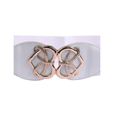 Women's Interlocking Buckle Knot Heart Waist Belt One Size