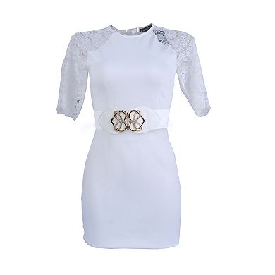 Women's Interlocking Buckle Knot Heart Waist Belt One Size
