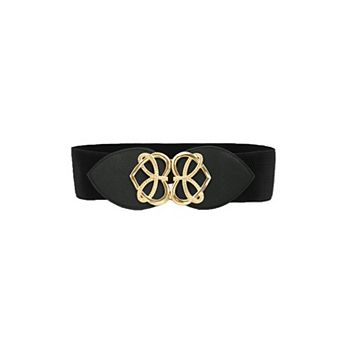 Women's Interlocking Buckle Knot Heart Waist Belt One Size