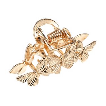 Butterfly Shape Metal Hair Clips Claws For Women Cute Hair Clamps Gold Tone