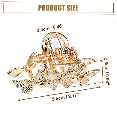 Butterfly Shape Metal Hair Clips Claws For Women Cute Hair Clamps Gold Tone