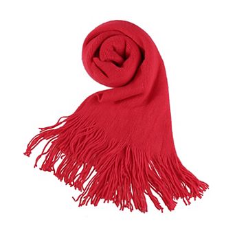 Women's Rectangle Shape Winter Warm Long Knitted Scarf