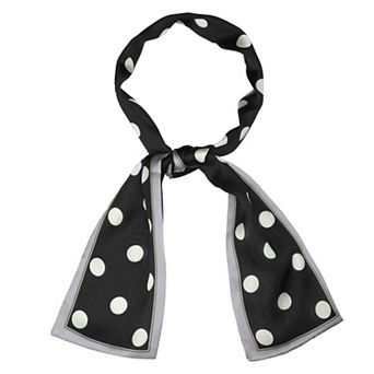 Women's Lovely Polka Dots for Bag Hair Band Neck Wraps Scarf