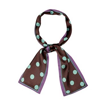 Women's Lovely Polka Dots for Bag Hair Band Neck Wraps Scarf