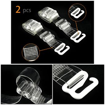 1pair Clear Bra Straps Replacement Invisible Bra Shoulder Straps Width 3/8"