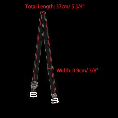 1pair Clear Bra Straps Replacement Invisible Bra Shoulder Straps Width 3/8"