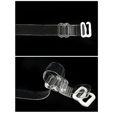 1pair Clear Bra Straps Replacement Invisible Bra Shoulder Straps Width 3/8"