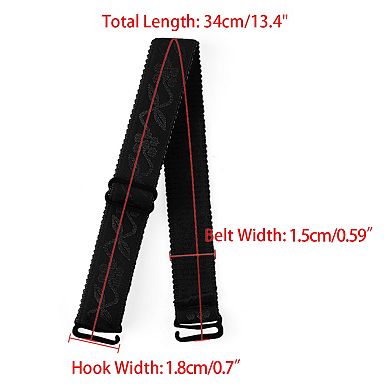 Women's Elastic Band Adjustable Visible Elastic Shoulder Bra Straps 2 Pcs