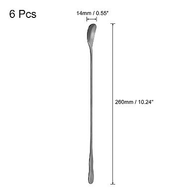 Stainless Steel Stirring Spoon, 6Pcs 10.24-Inch Long Handle Spoon
