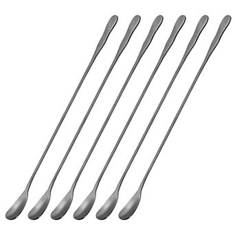 Stainless Steel Stirring Spoon, 6 pc 10.24-Inch Long Handle Spoon