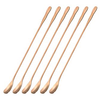 Stainless Steel Stirring Spoon, 6 pc 10.24-Inch Long Handle Spoon
