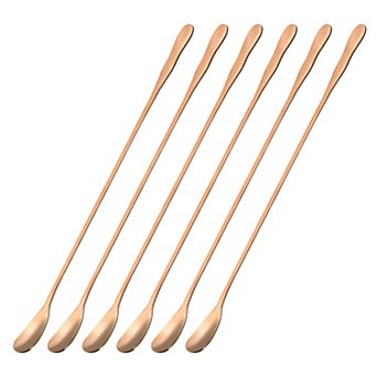 Stainless Steel Stirring Spoon, 6 pc 10.24-Inch Long Handle Spoon