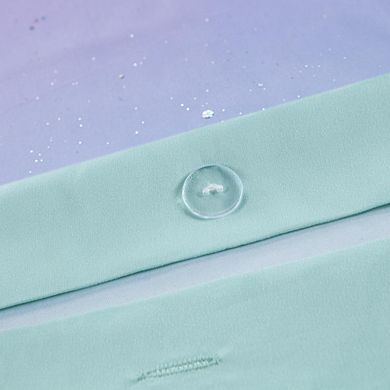 Aqua Glitter Ombre Duvet Cover Set