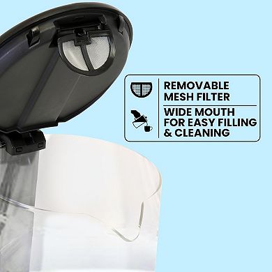 Total Chef Cordless Electric Glass Tea Kettle