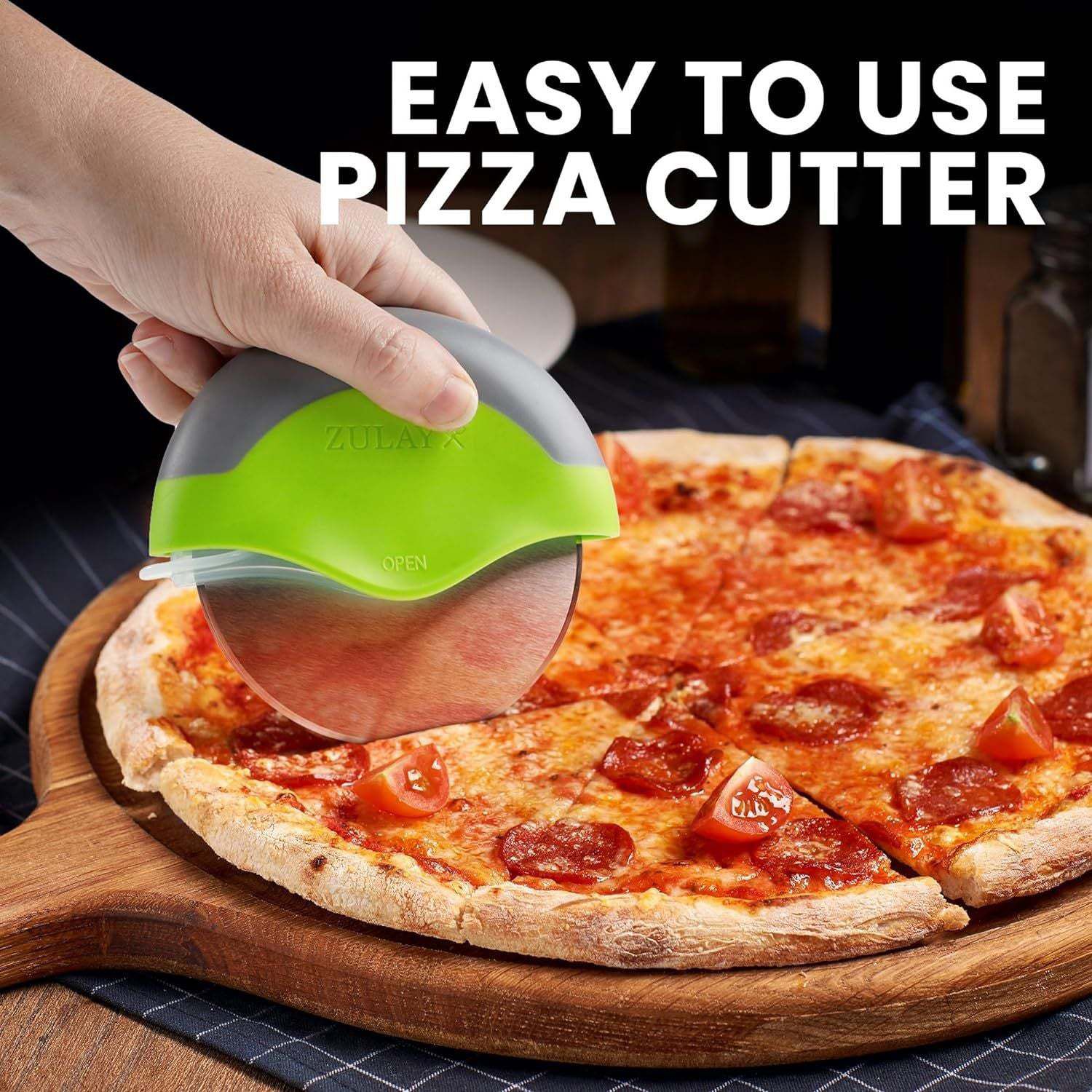 Zulay Kitchen Pizza Cutter Wheel - Thumbnail 2