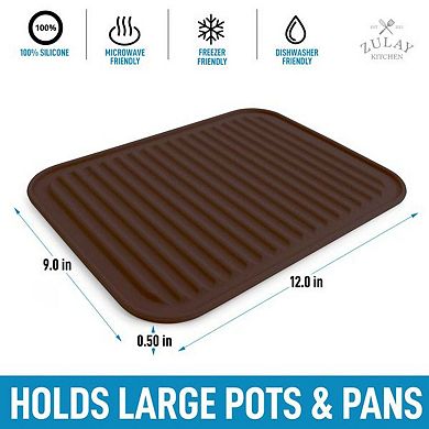 Zulay Kitchen 2 Pack (9"x12") Silicone Trivets for Hot Pots and Pans