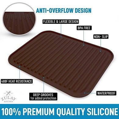 Zulay Kitchen 2 Pack (9"x12") Silicone Trivets for Hot Pots and Pans