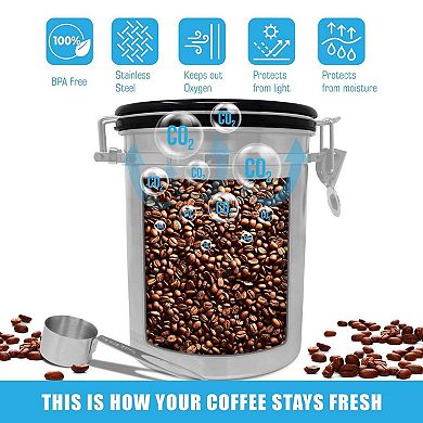 Zulay Kitchen Airtight Coffee Canister (Large)