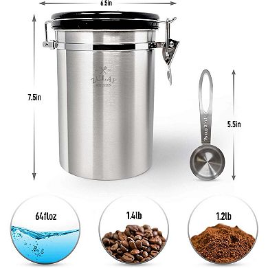 Zulay Kitchen Airtight Coffee Canister (Large)
